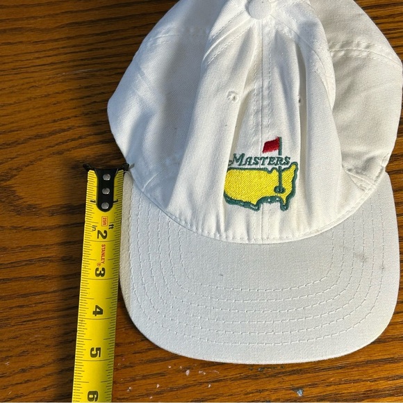 Vtg The Master American Needle Cotton White Golf Hat Cap Strapback OSFA FLAWS - Picture 14 of 15